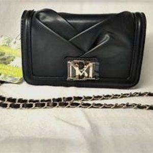 BADGLEY MISCHKA Pleated Crossbody Bag BLACK,